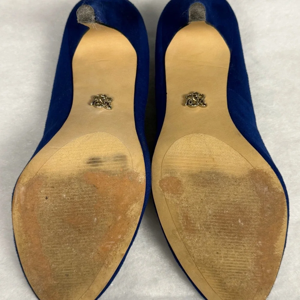 Rock Republic Pumps 9.5 Blue Faux Suede Pointed Toe Stiletto Heels RRGWENBLUE